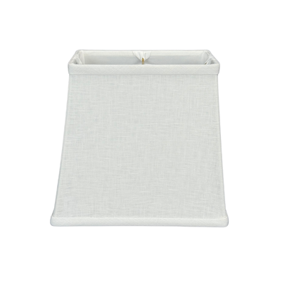 10in Retro Rectangle Linen Lampshade - Off White