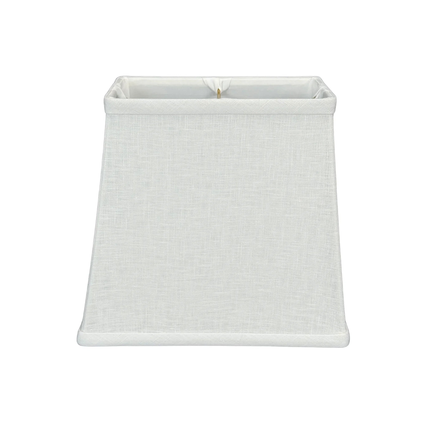 10in Retro Rectangle Linen Lampshade - Off White