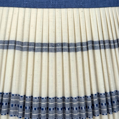 Rosanna Lonsdale Embroidered Blue Striped Lampshade