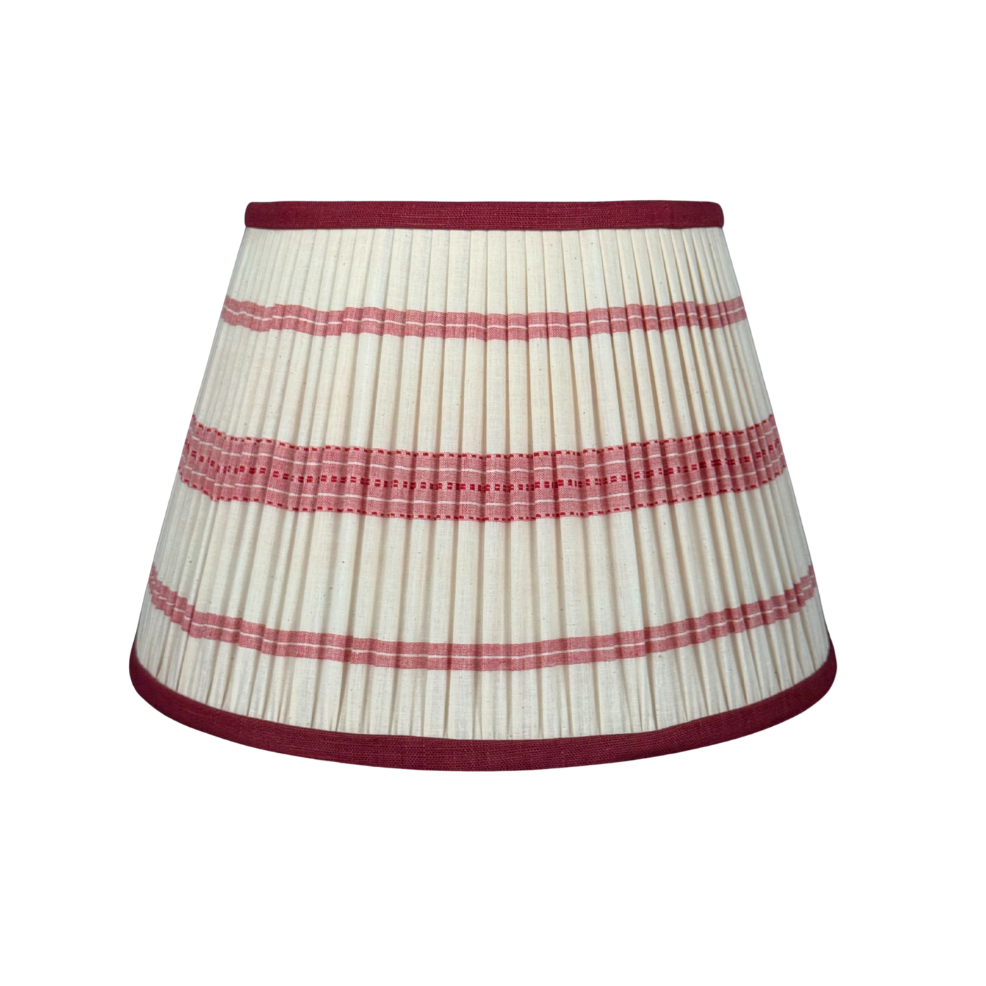 Rosanna Lonsdale Embroidered Red Striped Lampshade