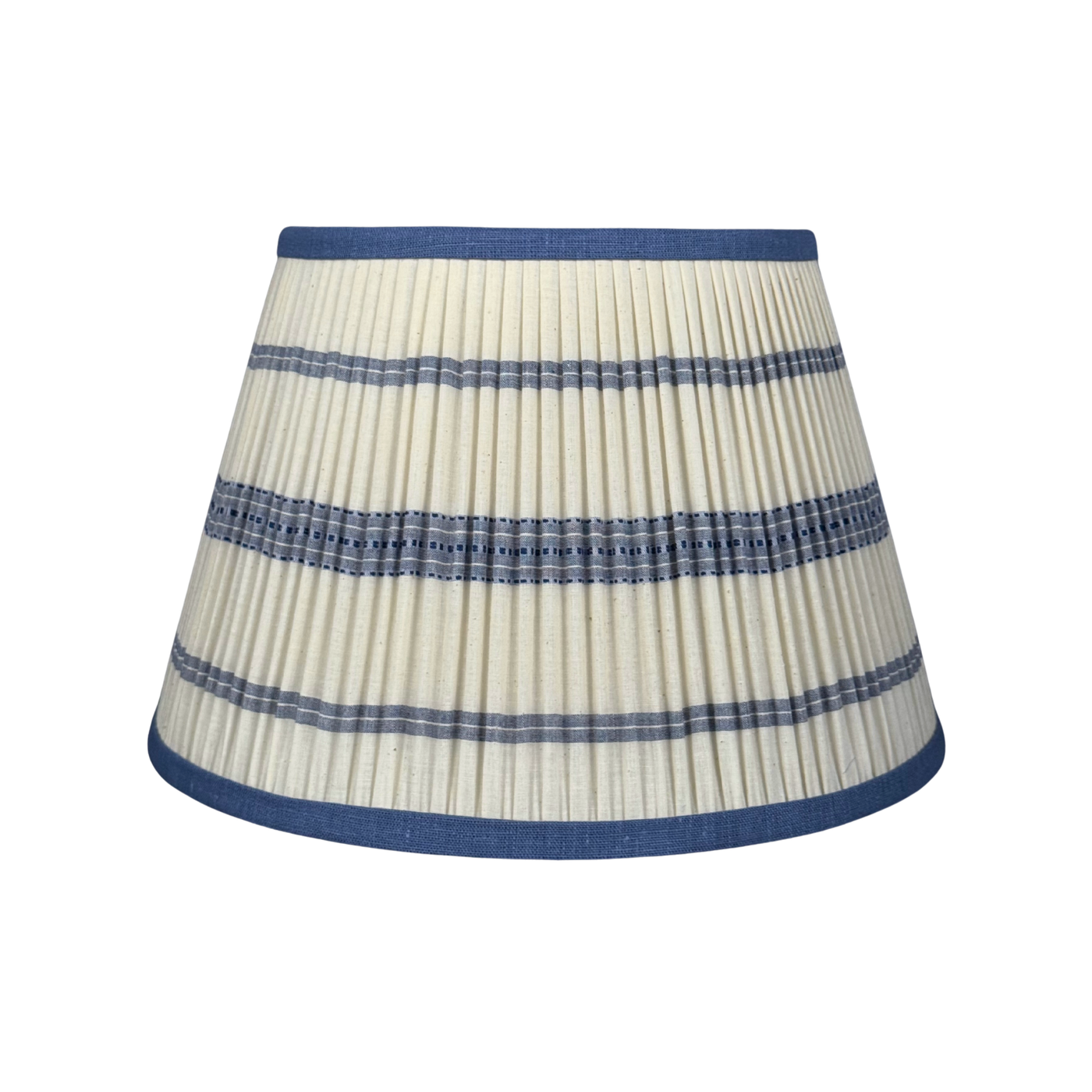 Rosanna Lonsdale Embroidered Blue Striped Lampshade