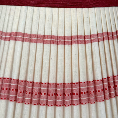 Rosanna Lonsdale Embroidered Red Striped Lampshade