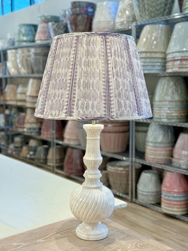 Rose Cumming - Shalimar Purple Verbena Fabric Lampshade