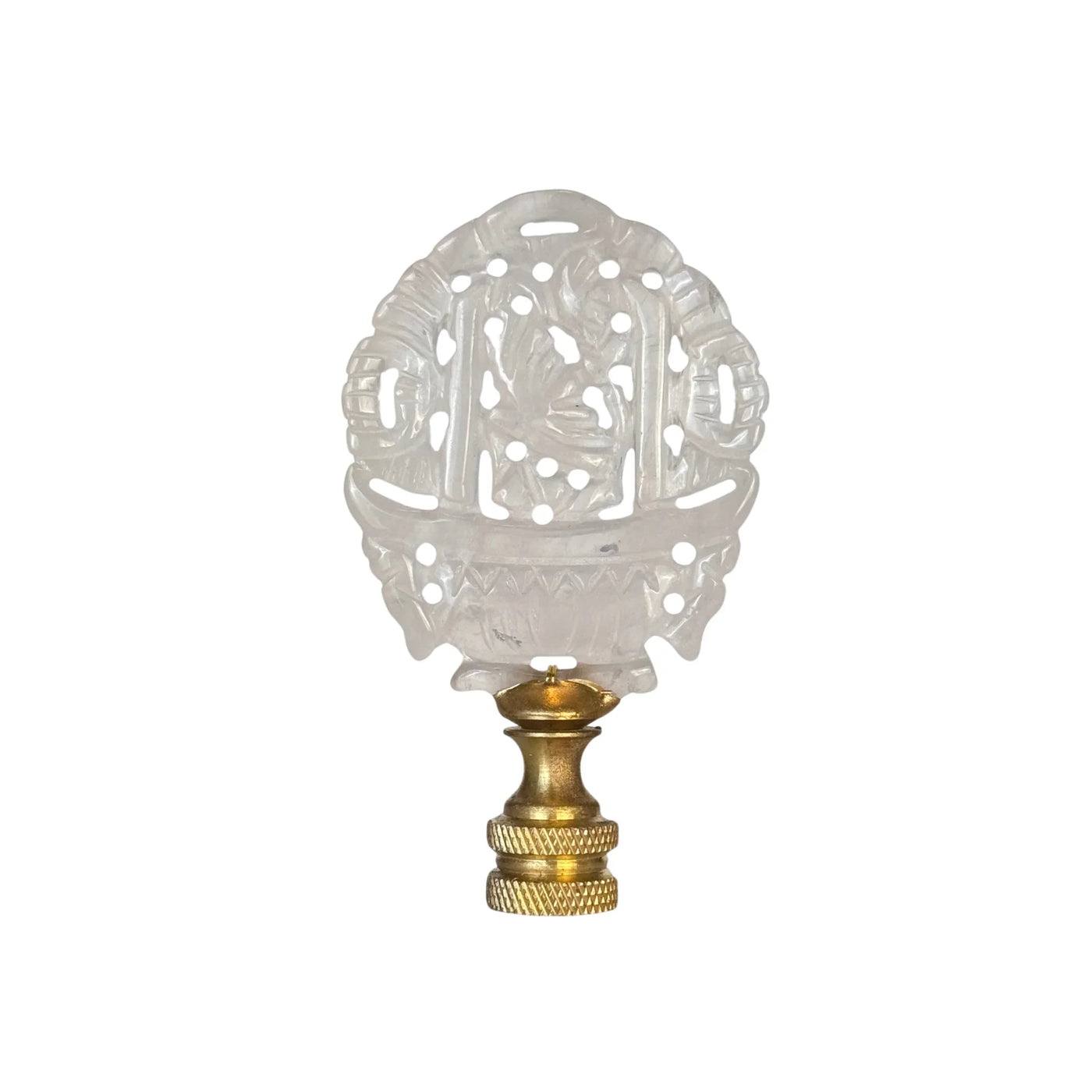 Rose Jade Basket Finial