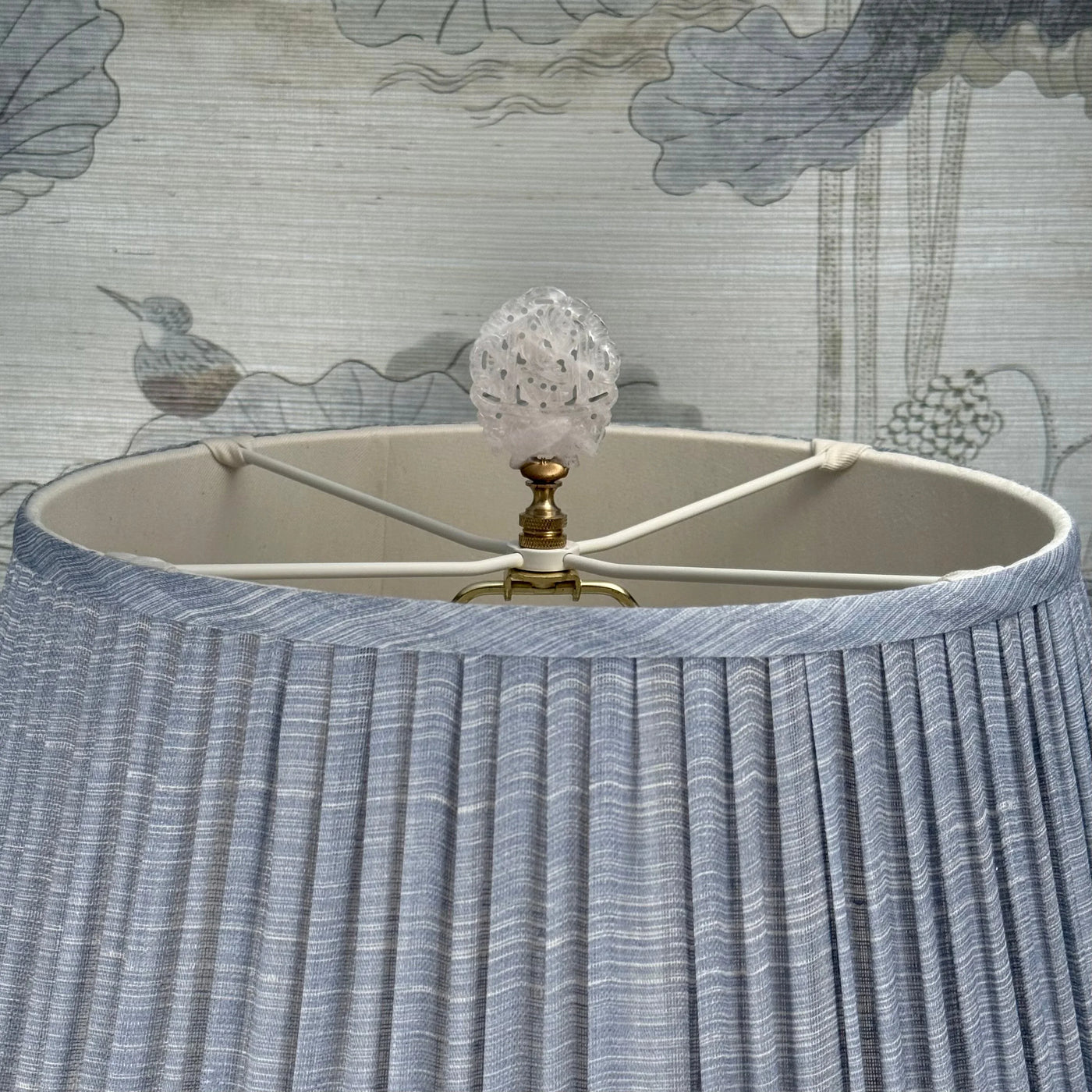 Rose Jade Basket Finial Close Up