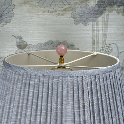 Rose Quartz Stone Medium Ball Finial Close Up