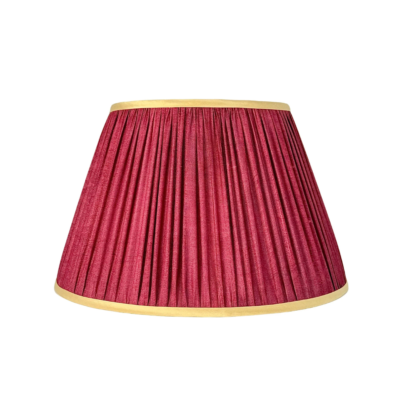 Sari - Raspberry Sari Lampshade with Champagne Silk Trim 14in
