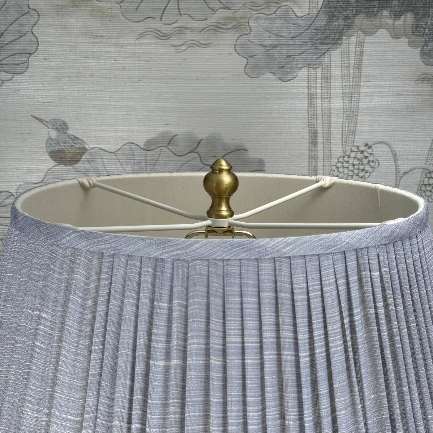 Satin Brass Knob Finial Close Up