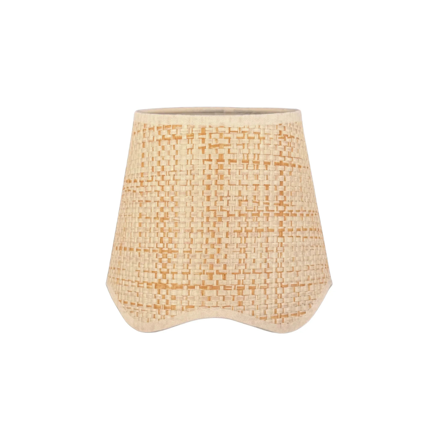 Scalloped Raffia Chandelier Lampshade