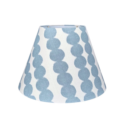 Schumacher - Full Circle in Sky Light Blue Fabric Lampshade