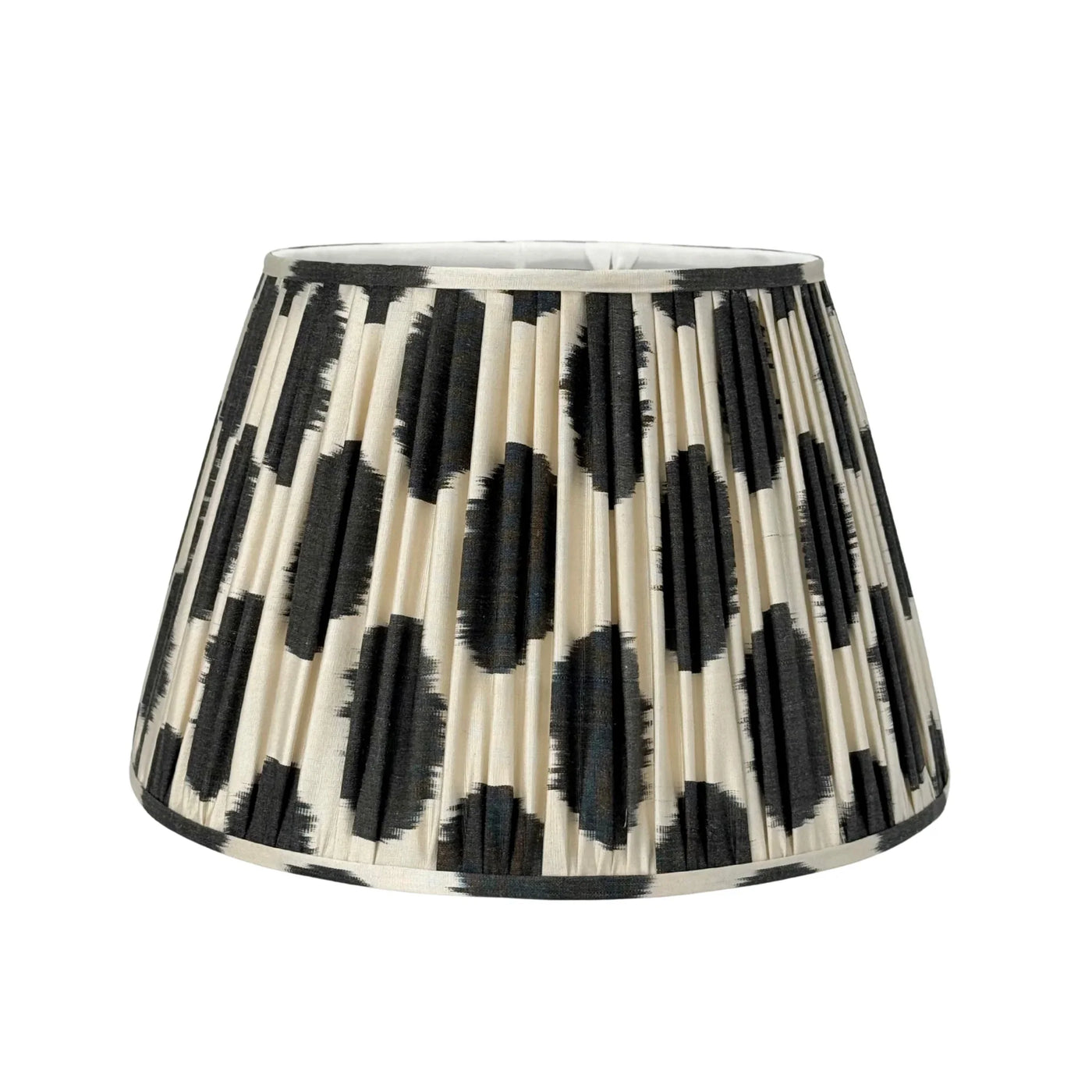 Scott Ikat Lampshade Black and white polka dots