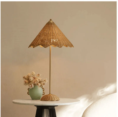 Rattan Parasol Lamp