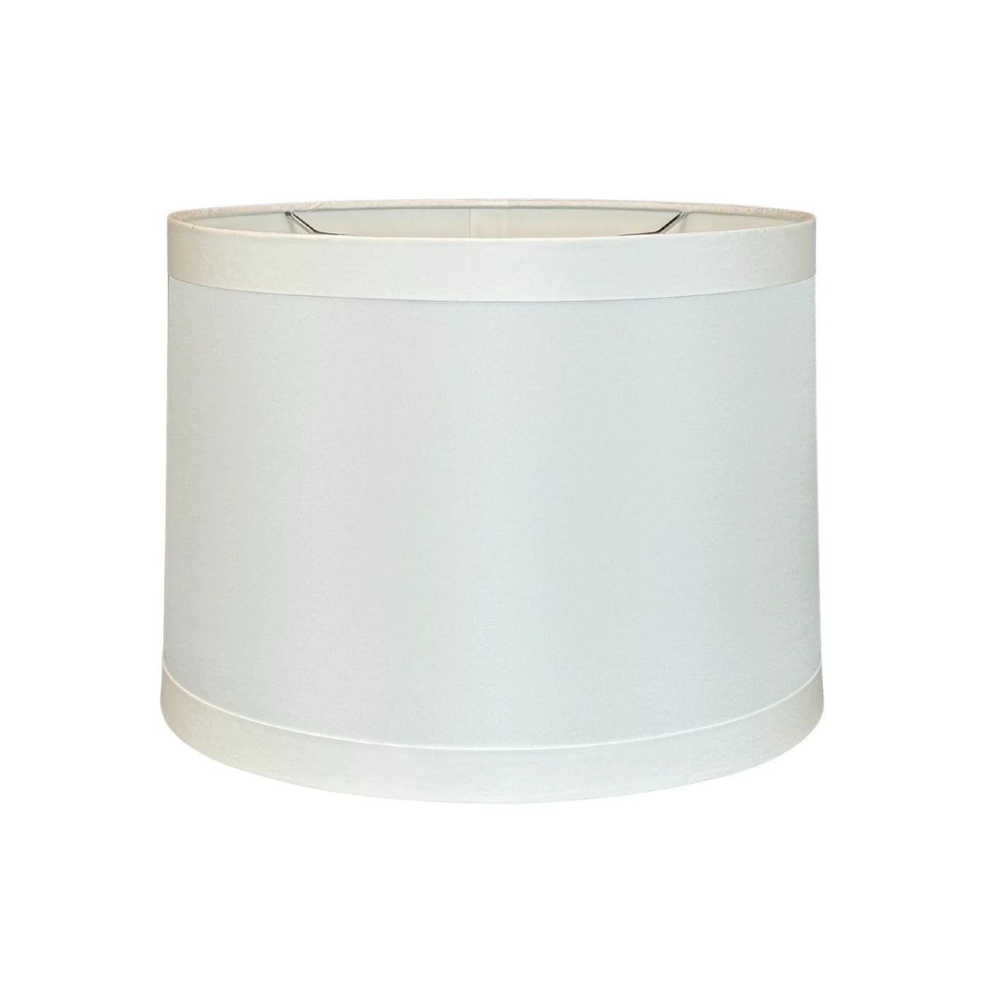 Silk Banded Retro Drum Lampshade - Bone