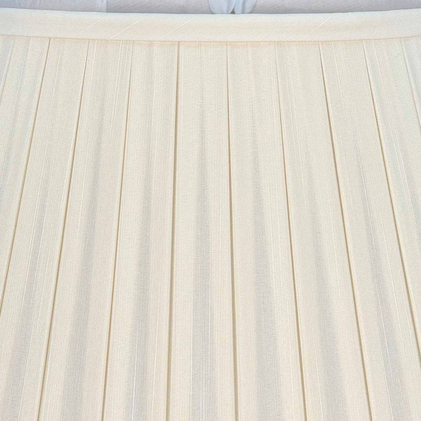 Silk English Box Pleat Lampshade - Egg Up Close