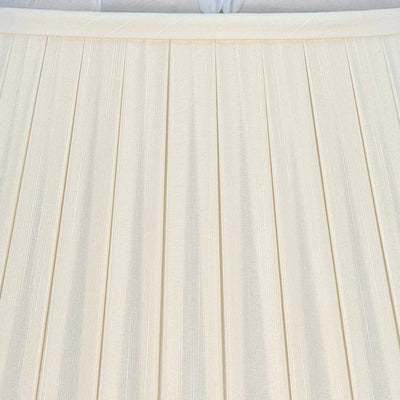 Silk English Box Pleat Lampshade - Egg Up Close