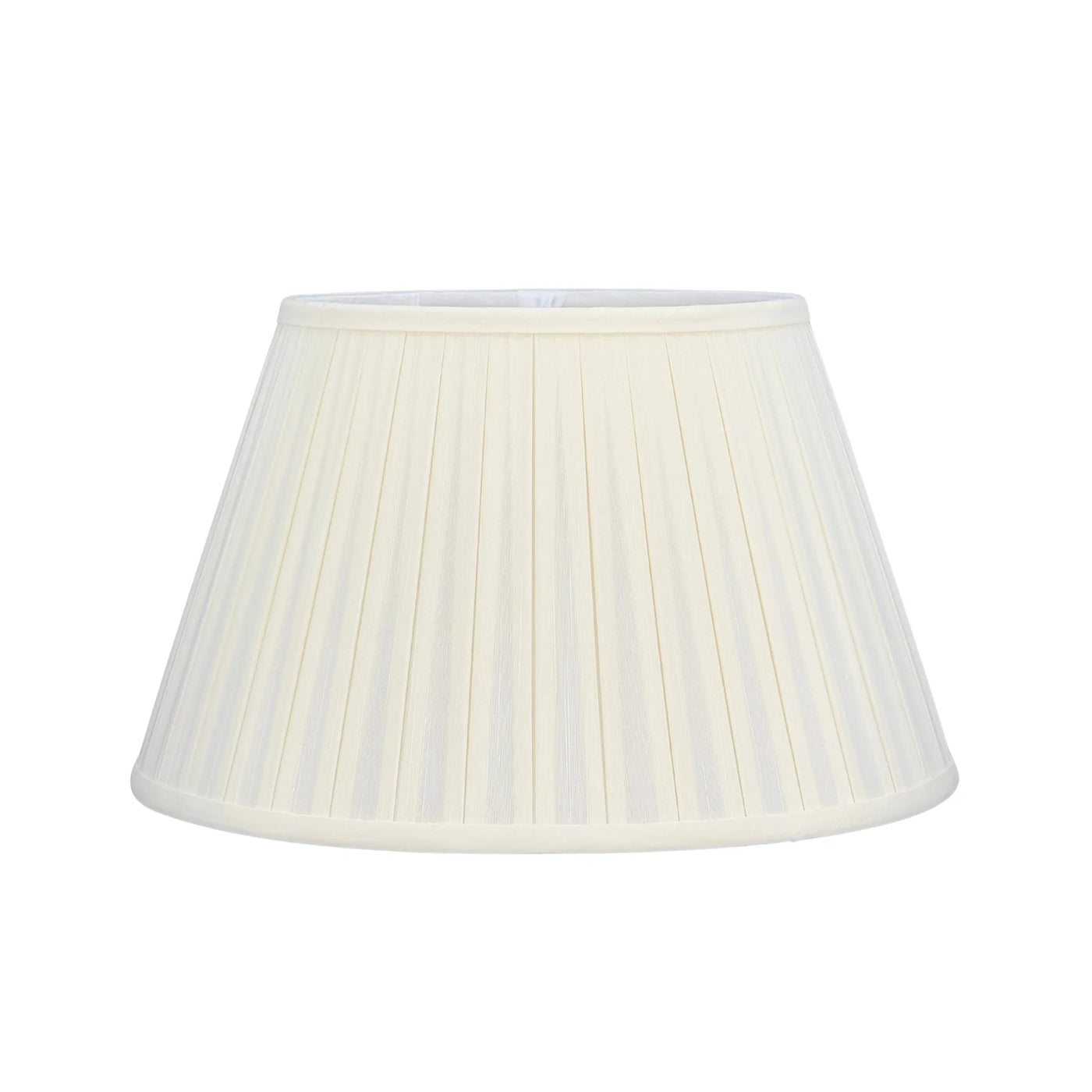 Silk English Box Pleat Lampshade - Egg