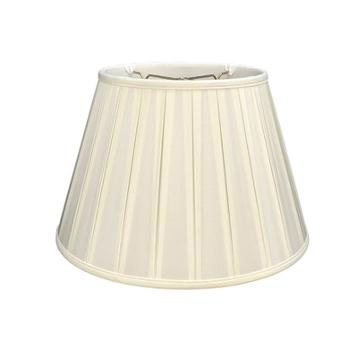 Silk English Empire Wide Box Pleat Lampshade - Egg