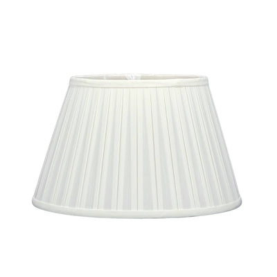 Silk English Box Pleat Lampshade - Off White