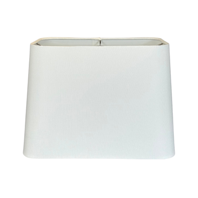 Slubless Antique Rolled Edge Tapered Rectangle Lampshade - Bone