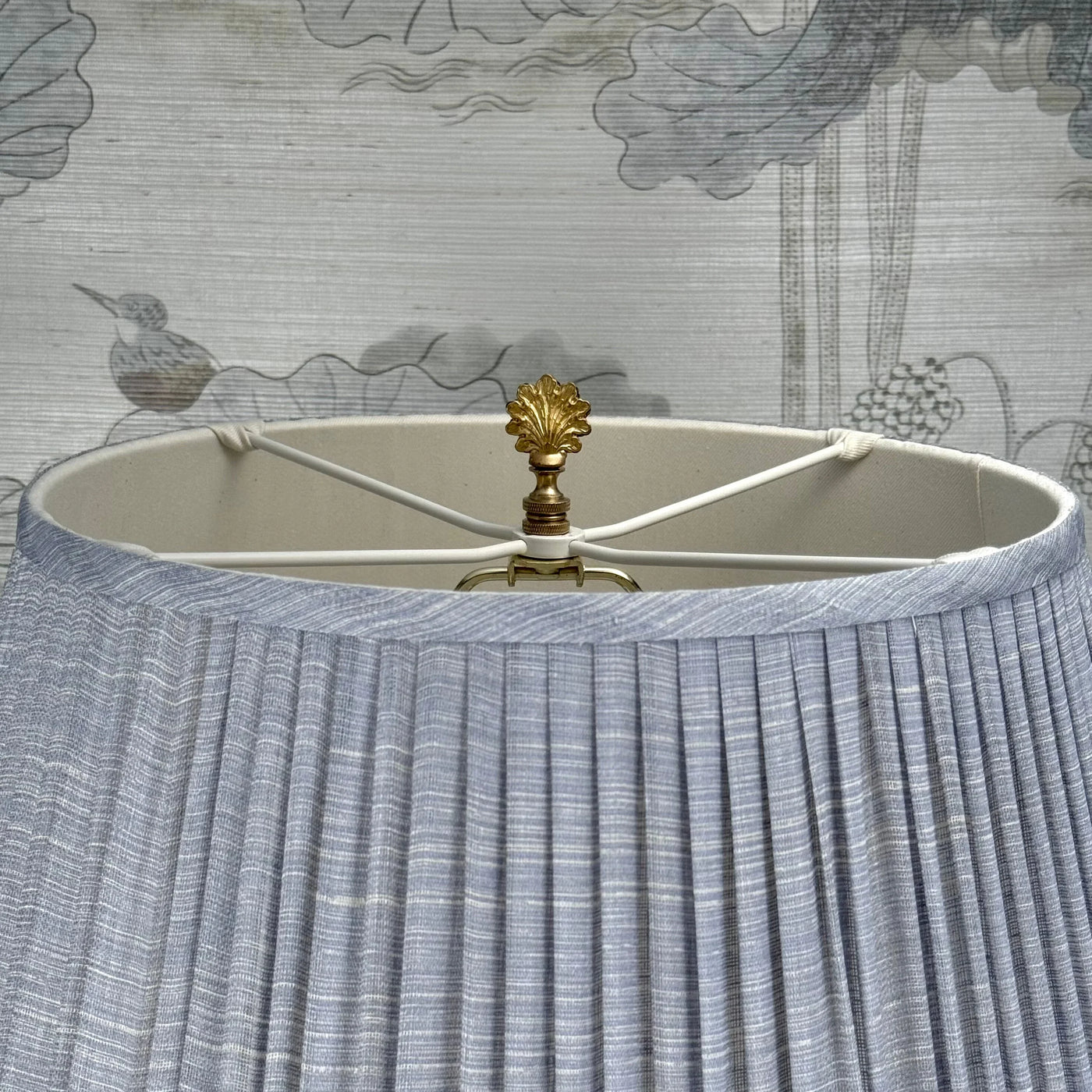 Small Brass Leaf Finial Close Up