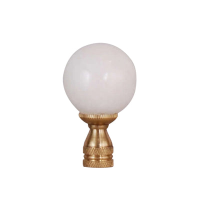 Small White Stone Jade Ball Finial