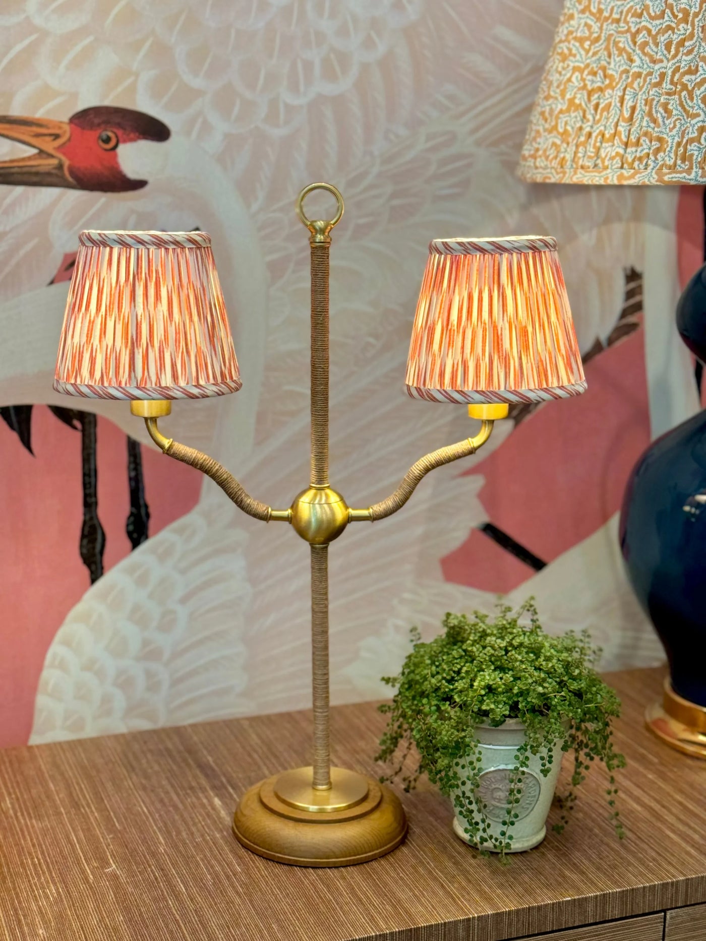 Ian Sanderson Lampshades on a desk lamp