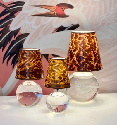 Crystal Lamps with Schumacher Lampshades