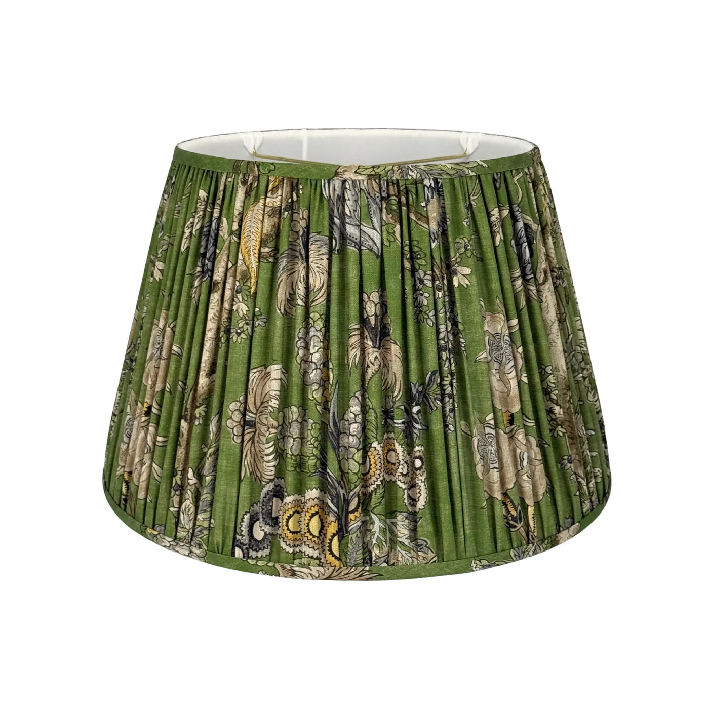 Thibaut - Chatelain in Green Fabric Lampshade
