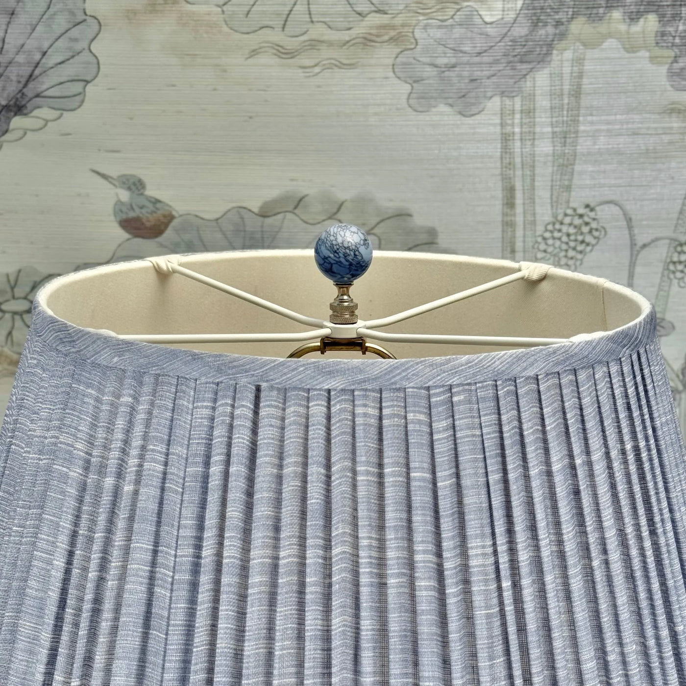 Turquoise and Nickel Finial Close Up