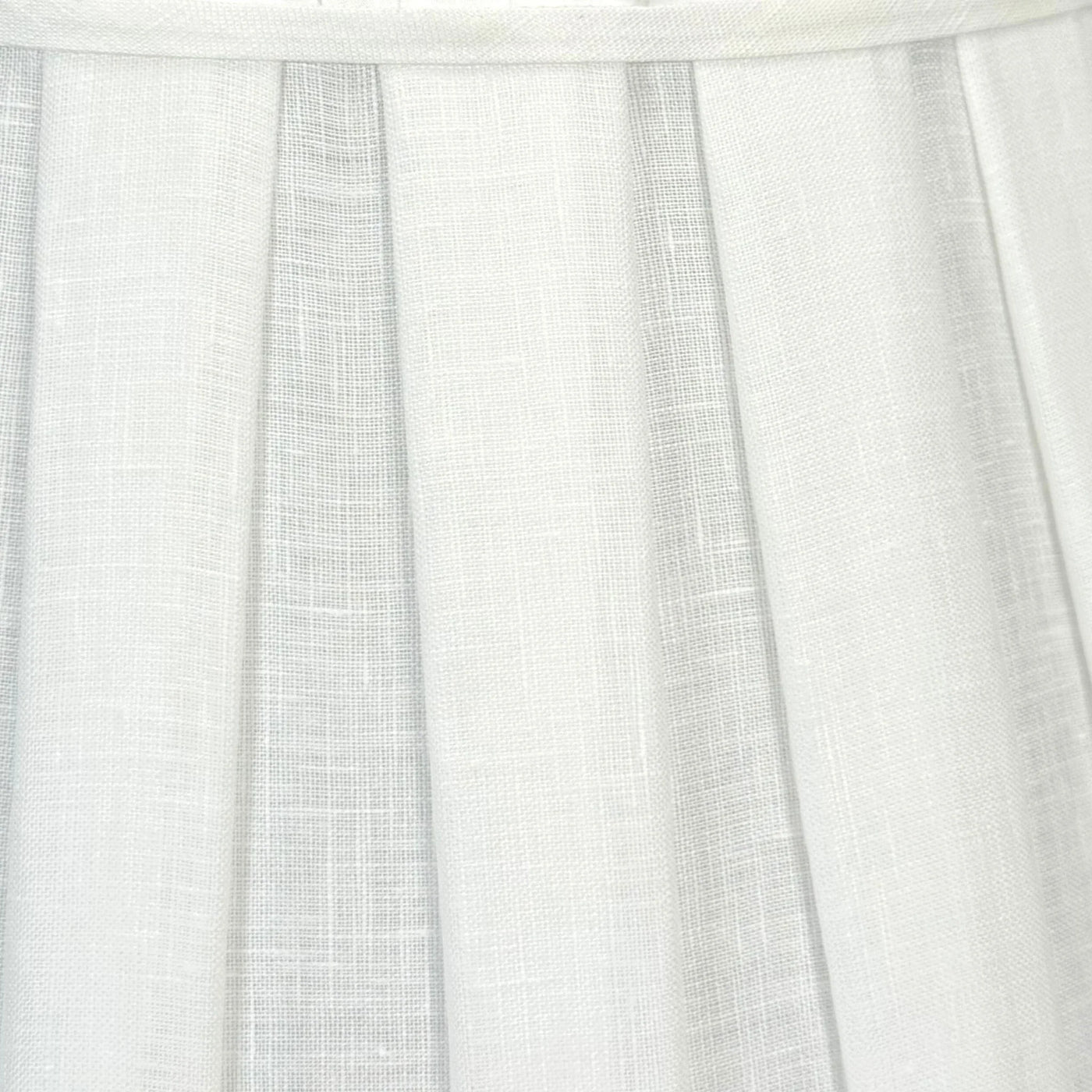 Up Close Pembroke Box Pleat Linen Lampshade