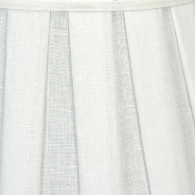 Up Close Pembroke Box Pleat Linen Lampshade
