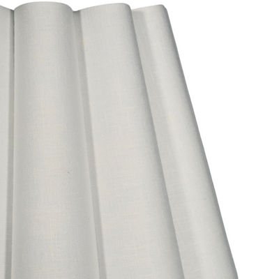 close up White Out Scallop Linen Hardback Lampshade