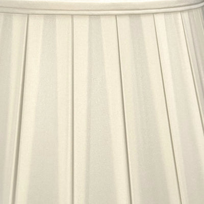 Silk English Empire Wide Box Pleat Lampshade - Egg