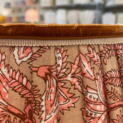 Velvet and grosgrain trim