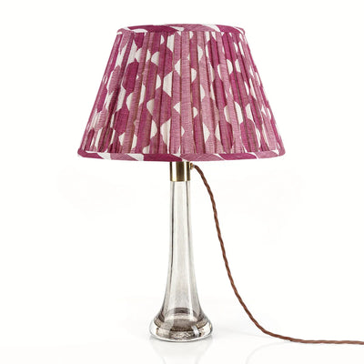 Fermoie Fuchsia Whittle Lampshade on crystal lamp