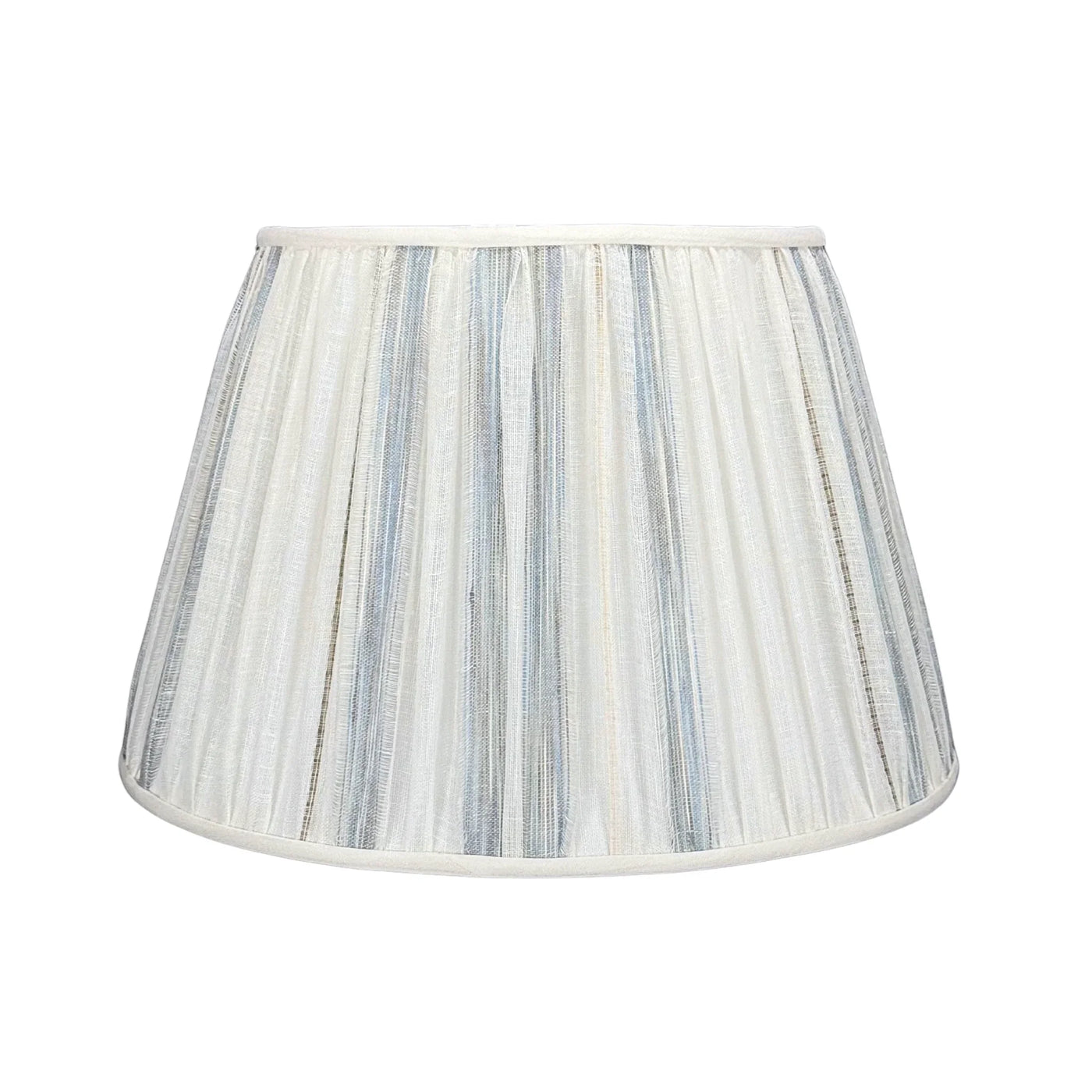 Osborne & Little - Vistula in Ivory with Blue & Brown Stripes Fabric Lampshade