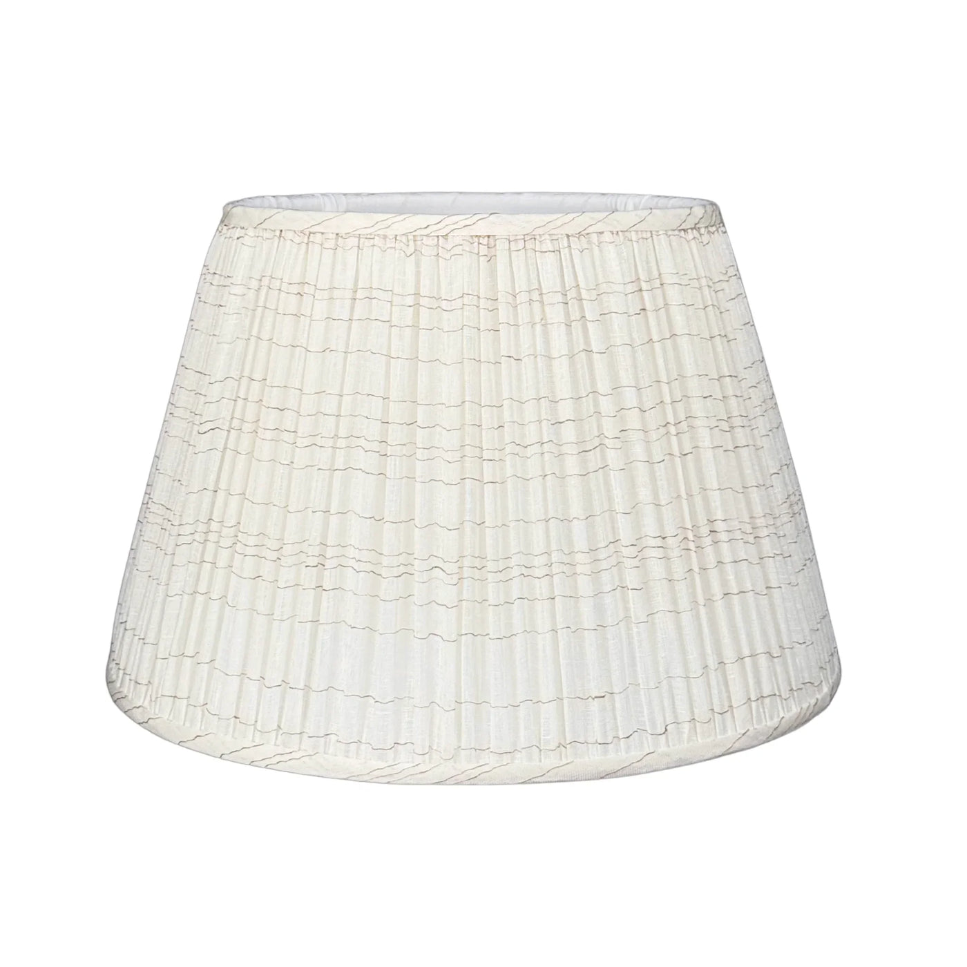 Watkins in White with Sand Stripe Fabric Lampshade