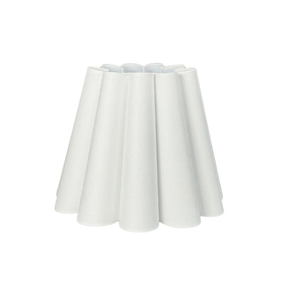 White Out Scallop Linen Hardback Lampshade 14in