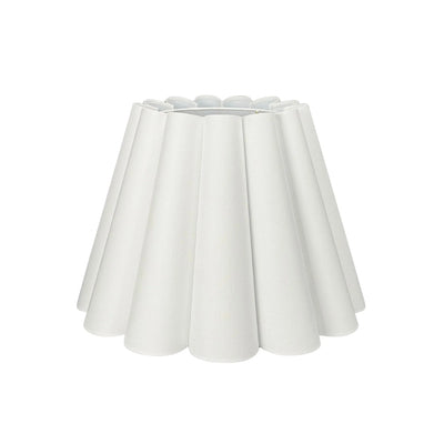 White Out Scallop Linen Hardback Lampshade