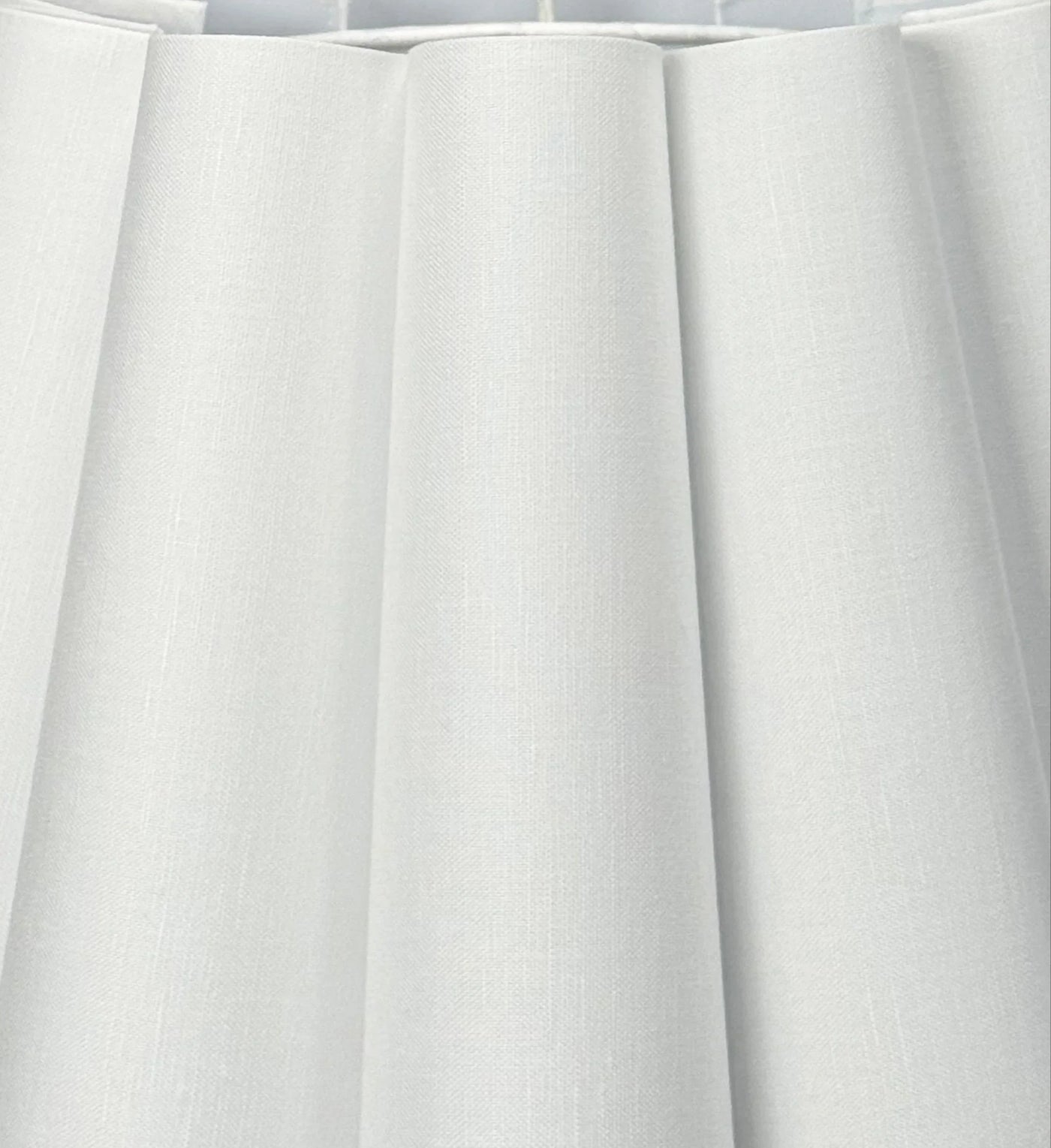 White Out Scallop Linen Hardback Lampshade Close Up