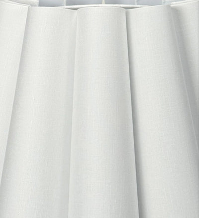 White Out Scallop Linen Hardback Lampshade Close Up