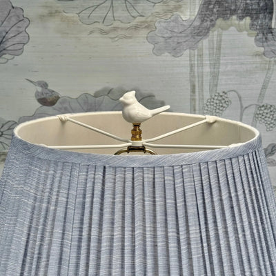 White Porcelain Bird Finial close up