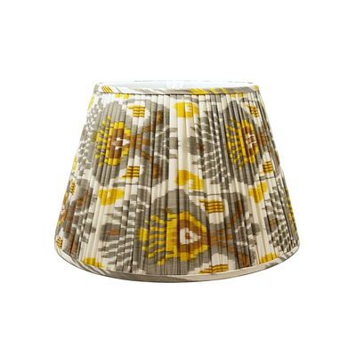 William Yellow, Brown & Grey Ikat Lampshade