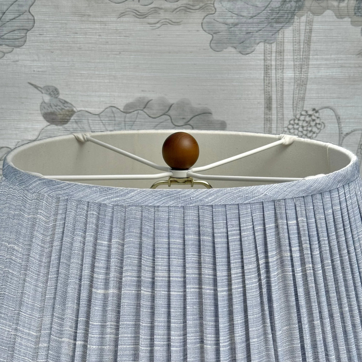 Wood Ball Walnut Finial Walnut Finish Close Up