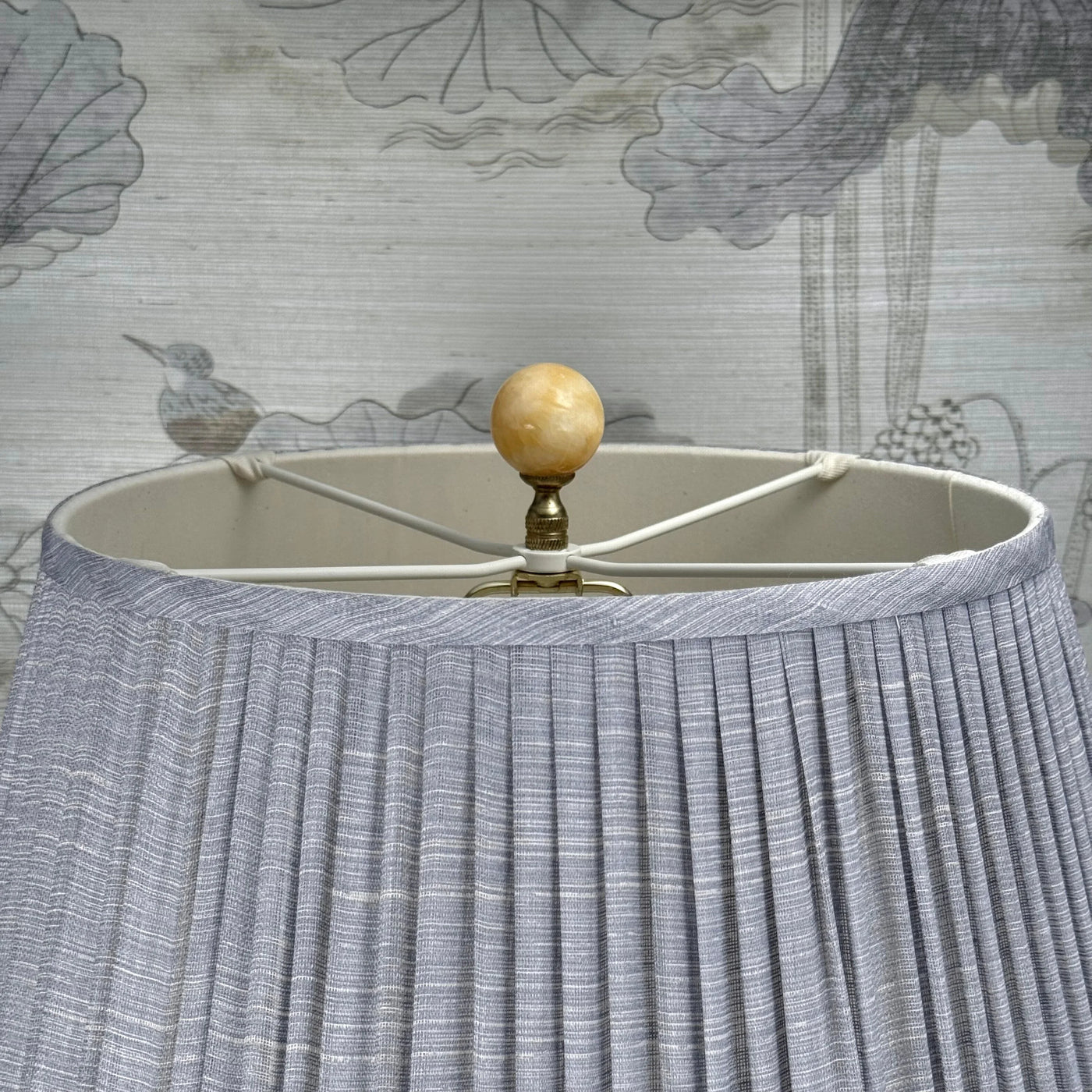 Yellow Jade Stone Finial Close Up