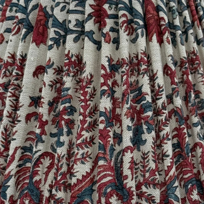 Ian Sanderson Red and Blue Bordeaux Mallow Border Lampshade