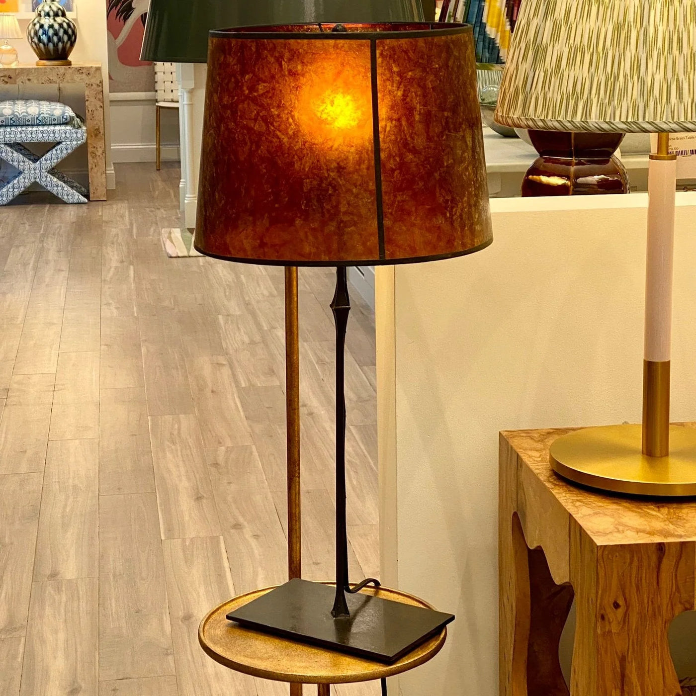 Amber Mica Deep Drum Lampshade