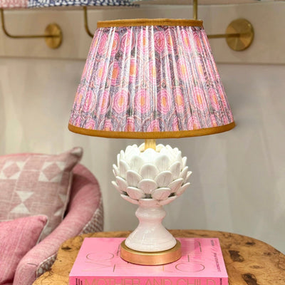 Artichoke Lamp and Block Print Lampshade
