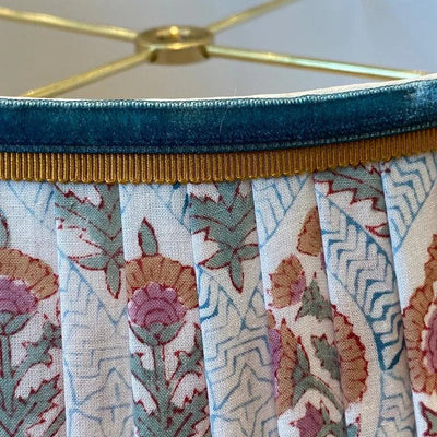 Block print lampshade detail