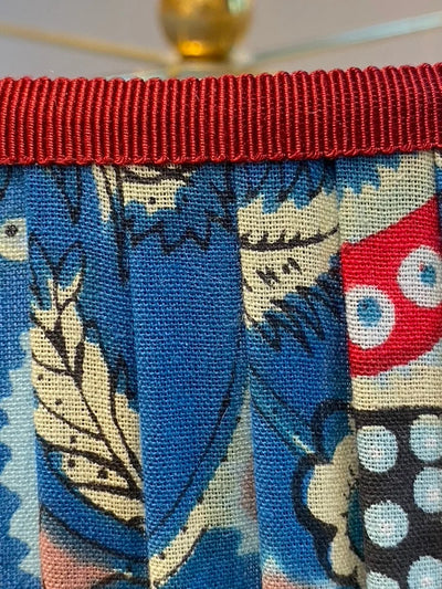 block print lampshade detail